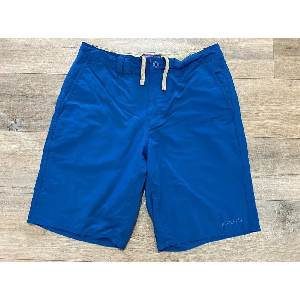 Patagonia Wayfarer Hybrid Board Short Mens 31X10 Blue Stretch Drawstring